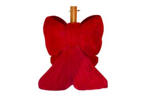 BASE ALBERO FIOCCO FLOCCATO 6kg fino 210CM MAGNESIO BORDEAUX 40x40x45CM