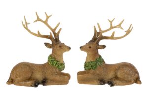 RENNA NATALIZIA IN RESINA 2ASS. 10x7xh.10CM