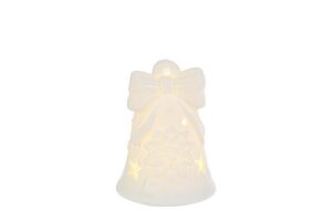 APPENDINO CAMPANA PORCELLANA BIANCA LED diam.8x11CM