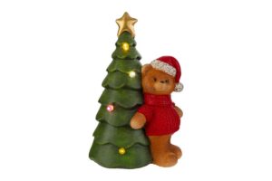 ORSETTO NATALIZIO ALBERO LED 21x27x41CM