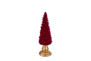 ALBERO VELLUTO ROSSO IN RESINA 7X7X22CM