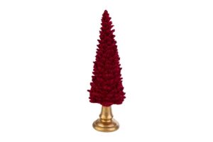 ALBERO VELLUTO ROSSO IN RESINA 10X10X30CM