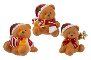 ORSETTO NATALIZIO RESINA led 3ASS.14x13xh.12CM