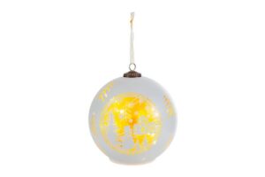 APPENDINO SFERA LED NATALIZIA BIANCA diam.15xh.16CM
