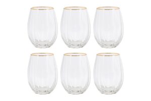 SET 6 BICCHIERI FILO ORO