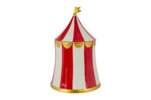 SCATOLA CIRCO PORCELLANA diam.17Xh.27CM