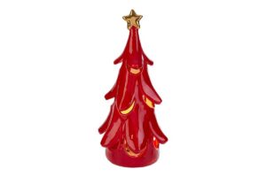 ALBERO ROSSO LED PORCELLANA 13x11,5xh.26CM