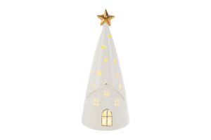 ALBERO BIANCO LED PORCELLANA 11,5x11,5xh.26CM