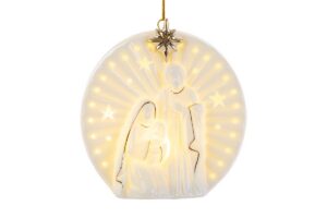 APPENDINO SACRA FAMIGLIA PORCELLANA LED 9,5x5xh.10CM