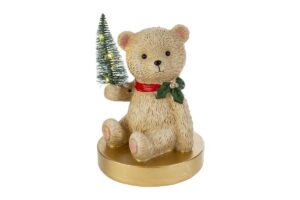 ORSETTO NATALIZIO LED RESINA 16x16xh.20,5CM