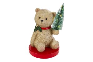 ORSETTO NATALIZIO LED RESINA 22,5x22,5xh.30CM