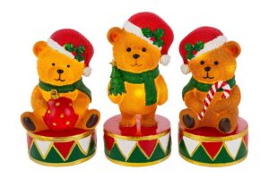 ORSETTO LAMPADA PLASTICA 3ASS. 10,5x10,5xh.21,5CM