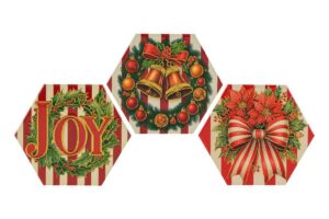 SET 3 PZ MATTONELLA NATALIZIA JOY 3ASS.11x9,5CM