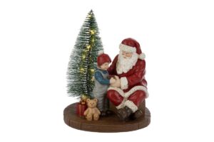 BABBO NATALE RESINA LED 18x15xh.22CM