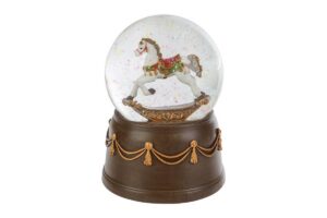 CARILLON SFERA CAVALLUCCIO NATALIZIO RESINA 11x11xh.14CM