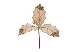 FIORE NATALIZIO TRIFOGLIO BEIGE d.28xl.30CM