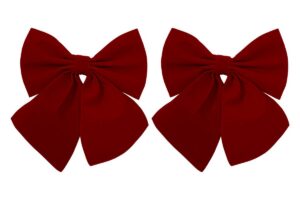 SET 2 PZ FIOCCO DECORATO ROSSO 18x25CM