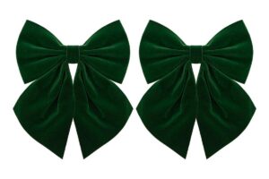 SET 2 PZ FIOCCO DECORATO VERDE 18x25CM