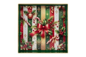 VASSOIO NATALIZIO MELAMINA FIOCCO 30x30xh.4CM