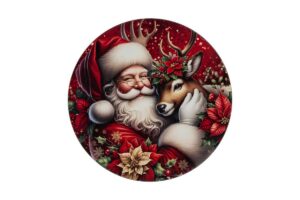 VASSOIO NATALIZIO MELAMINA BABBONATALE diam.33CM