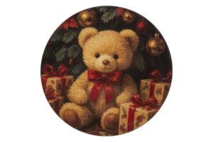 VASSOIO NATALIZIO MELAMINA ORSETTO diam.40CM