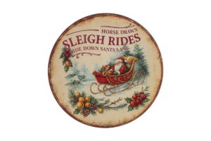 VASSOIO NATALIZIO MELAMINA VINTAGE diam.33CM