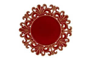 VASSOIO NATALIZIO MELAMINA ROSSOdiam.33CM