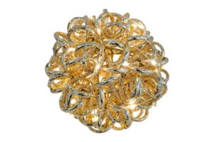 SFERA GOLD d.15CM TIMER 6/18HR 40 LED FLASH OUTDOOR