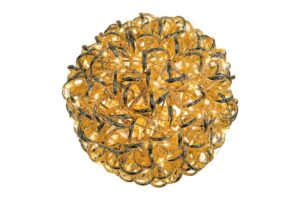 SFERA GOLD d.25CM TIMER 6/18HR 200LED FLASH OUTDOOR