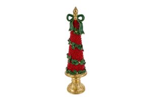 ALBERO NATALIZIO RESINA ROSSO 13,5x13,5xh.48CM