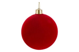 PALLINA PLASTICA VELLUTO diam.40CM ROSSO