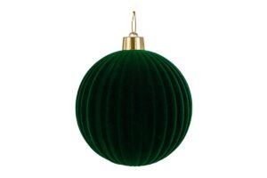 PALLINA PLASTICA VELLUTO "WATERMELON" diam.25CM VERDE