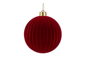 PALLINA PLASTICA VELLUTO "WATERMELON" diam.25CM BORDEAUX