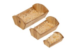 SET 3 PZ CULLA LEGNO 12x15x7,5 /16x23x12 / 20x28x13 CM