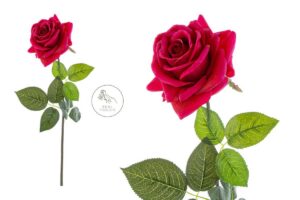 ROSA PLASTICA REAL TOUCH LUNGH.75 CM COL.ROSSO