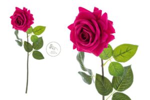 ROSA PLASTICA REAL TOUCH LUNGH.75 CM COL.FUCSIA