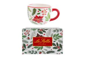 TAZZA CERAMICA BIANCO NATALE 14,5x11xh.8 CM C/ASTUCCIO