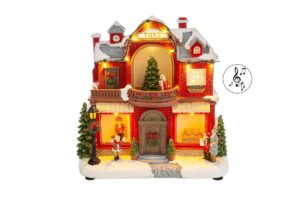 CASETTA PAESAGGIO RESINA LUCI +8 MELODIE 23,5x14,5xh.23,5CM