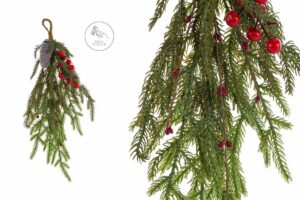 APPENDINO RAMETTO NATALIZIO IN PE REAL TOUCH lungh.45CM