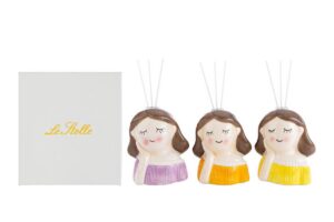 PROFUMATORE GIRL PORCELLANA 3 ASS.8x7,5xh.12 CM C/ASTUCCIO