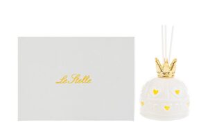 PROFUMATORE PORCELLANA CORONA LED 8xh.9 CM C/ASTUCCIO