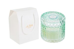 CANDELA PROFUMATA COL.VERDE diam.9Xh.9CM C/SHOPPER 13694