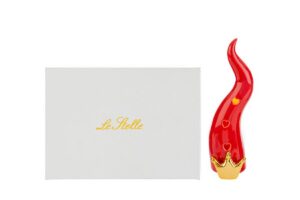 CORNO ROSSO PORCELLANA LED 5,5x6,5xh.20CM C/ASTUCCIO