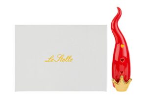 CORNO ROSSO PORCELLANA LED 6,5x7,5xh.24CM C/ASTUCCIO