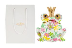 SALVADANAIO FROG RESINA FLOWERCOLOR 18x13,5x18CM C/SHOPPER 13699