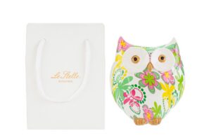 GUFO RESINA FLOWERCOLOR 11x7x12,5CM C/SHOPPER 13694