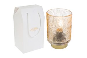LAMPADA VETRO LED COL.AMBRA 10x15CM C/SHOPPER 13893