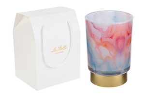 LAMPADA VETRO WATERCOLOR d.9xh.12,5cm C/SHOPPER 13694