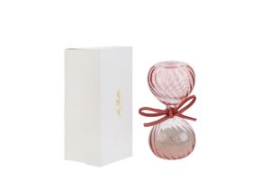 CLESSIDRA VETRO COL.ROSA 8CM C/ASTUCCIO