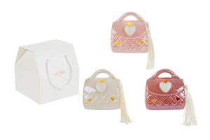 BORSETTA PORCELLANA LED 3ASS.8x5,5x8CM C/SHOPPER 13692